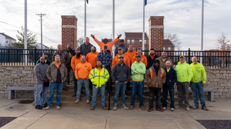 Group of IBEW electrical workers at IBEW Local 1 hall